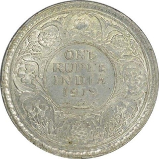 Silver Rupee of King George V of Bombay Mint of 1919.