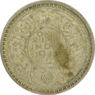 Silver Rupee of King George VI of Bombay Mint of 1943.