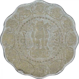 Cupro-Nickle Error Ten Paise of  Republic India.