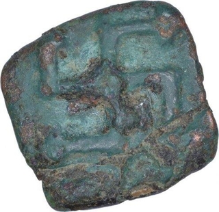 Rare Copper Coin of Satavahana Dynasty of Saurashtra of Gujarat.