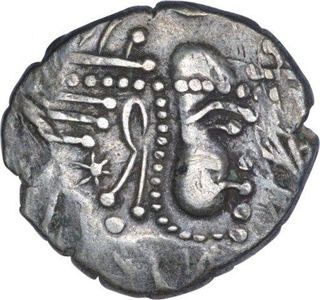 Silver Dramma Coin of Chalukyas of Gujarat.