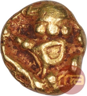 Gold Quarter Fanam Coin of Western Gangas.