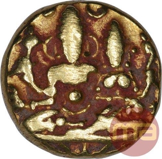 Rare Gold Half Varaha Coin of Vijayanagara Empire of Harihara II.