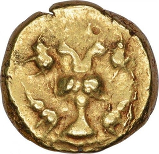 Rare Gold Varaha Coin of Tuluva Dynasty of Vijayanagara Empire of Achyutharaya.