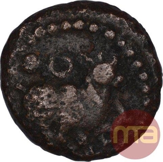 Copper Coin of Pratapa Devaraya of Sangama Dynasty of Vijayanagar Empire.