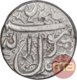 Silver One Rupee Coin of Jahangir of Ahmadnagar Mint.