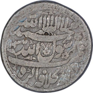 Silver One Rupee Coin of Shahjahan of Agra Dar Ul Khilafa Mint.