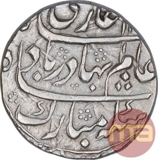 Silver One Rupee Coin of Shah Alam Bahadur of Ajmer Mustagir Ul Khilafa Mint.