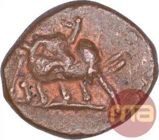 Copper Kasu Coin of Ranga Krishna of Madurai Nayaka.