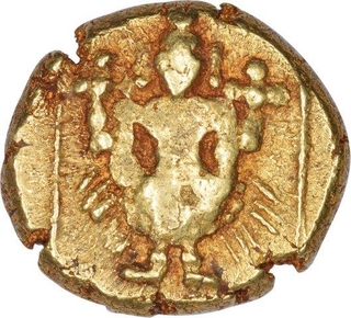 Gold Varaha Coin of Srirangaraya III of Aravidu Dyansty of Vijayanagara Kingdom.