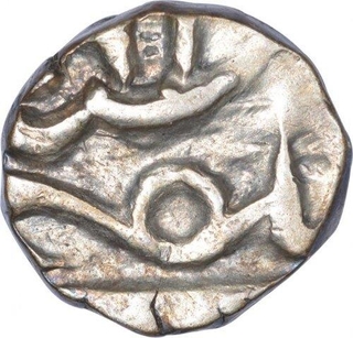 Silver Quarter Rupee Coin of Madho Rao II of Bhilsa Mint of Gwalior.