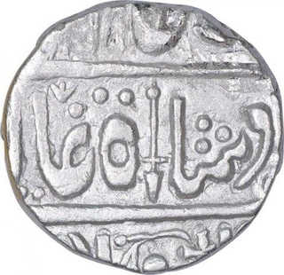 Silver One Rupee Coin of Dar ul Mansur Mint of Jodhpur State.