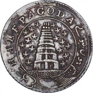 Rare Silver Half Pagoda Coin of Madras Presidency.