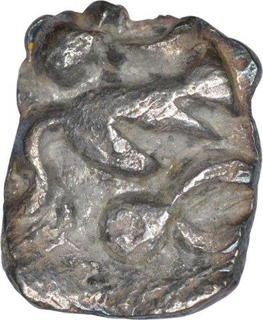 Punch Marked Silver Half Karshapana Coin of Surasena Janapada.