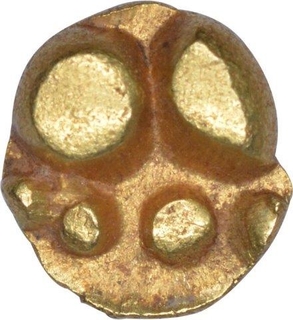 Rare Gold Fanam Coin of Chalukyas of Kalyana.