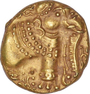 Rare Gold Gajapati Pagoda Coin of Western Ganga Dynasty.