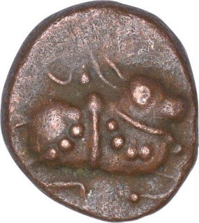 Copper Kasu Coin of Sri Rangaraya of Aravidu Dynasty of Vijayanagar Empire.