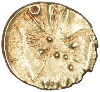 Gold Fanam Coin of Srirangaraya III of Aravidu Dynasty of Vijayanagar Kingdom.