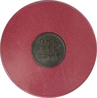 Copper One Pie Coin of Calcutta Mint of Bengal Presidency .