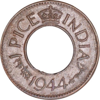 Bronze One Pice Coin of King George VI of Calcutta Mint of 1944.