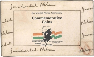 1989 UNC Set of Jawaharlal Nehru Birth Centenary of Bombay Mint.