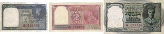 Set of Three British India Notes of King George VI.