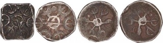 Punch Marked Silver Half Shana Coins of Gandhara Janapada.