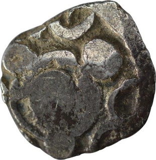 Rare Punch Marked Silver Half Karshapana Coin of Panchala Janapada.