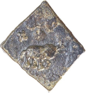 Potin Coin of Satakarni I of Paunar Region of Satavahana Dynasty.