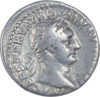 Silver Denarius Coin of Trajan of Roman Empire.