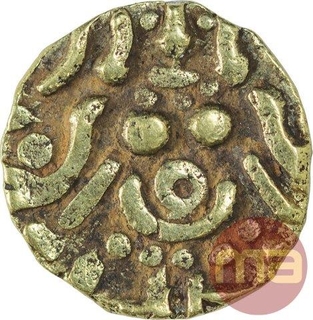 Gold Four & Half Masha Coin of Kumarapala of Yadavas of Tribhuvanagiri.