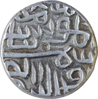 Silver One Tanka Coin of Shams ud Din Muzaffar Shah II of Gujarat Sultanate.