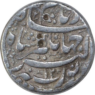 Silver One Rupee Coin of Jahangir of Lahore Mint.