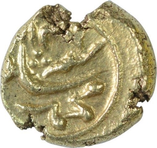 Gold Half Pagoda Coin of Muhammad Shah of Guti Mint.