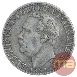 Silver Uma Rupia Coin Ludovicus I of India Portuguese.