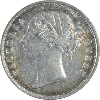 Silver Half Rupee Coin of Victoria Queen of 1840.