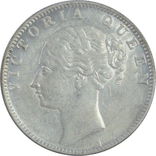 Silver One Rupee Coin of Victoria Queen of Bombay Mint of 1840.