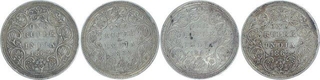 Silver One Rupee Coin of Victoria Queen of 1862.