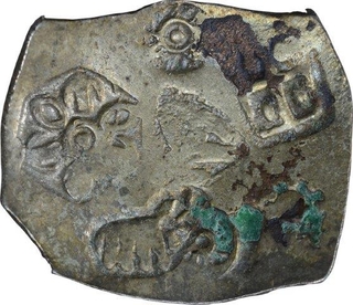 Extremely Rare Punch Marked Silver Karshapana Coin of Magadha Janapada.