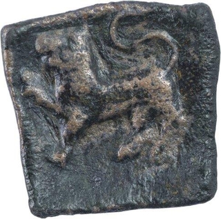 Copper Square Coin of Sangam Chola.