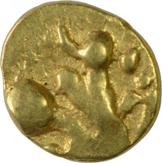 Gold Fanam Coin of Eastern Ganga Dynasty of Orissa.