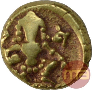 Gold Half Pagoda Coin of Krishnadevaraya of Vijayanagara Empire.