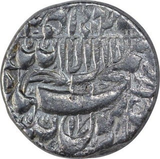 Silver One Rupee Coin of Shahjahan of Qandahar Mint. 