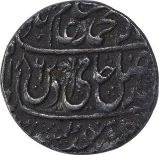 Silver One Rupee Coin of Shah Alam II of Shahjahanabad Dar ul Khilafa Mint.