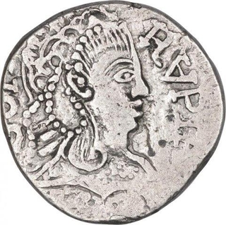 Silver One Rupia Coin of Maria I of Goa of Indo Portuguese.