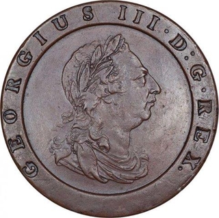 Copper Medallion of Georgius III D G of United Kingdom.