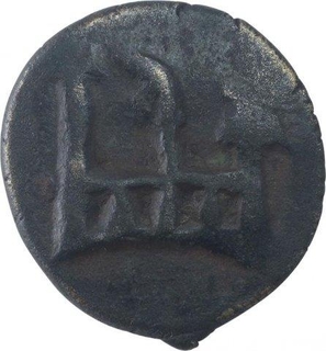 Copper Half Karshapana Coin of Dhruvamitra of Panchala Dynasty.