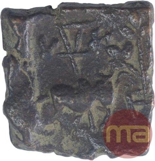 Copper Half Karshapana Coin of Ujjain Region.