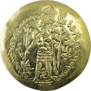 Gold Dinar Coin of Varahran (Bahram) I Kushanshah of Kushano Sasanian.