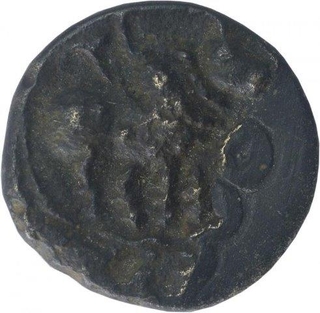 Potin Coin of Pallavas of Bull & Lotus Type.